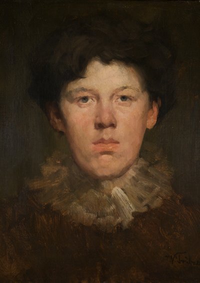 Dreng med ryg af Wilhelm Trübner