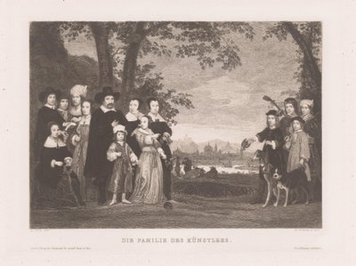 familieportræt Kunstnerens familie (titel på objekt) af Wilhelm Wörnle