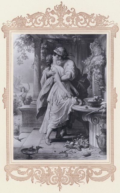 Dora, Alexis og Dora (litho) af Wilhelm von (after) Kaulbach