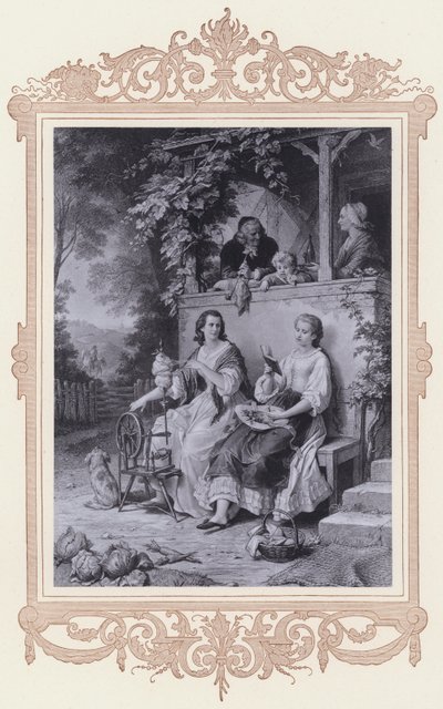 Friederike, sandhed og poesi (litho) af Wilhelm von (after) Kaulbach