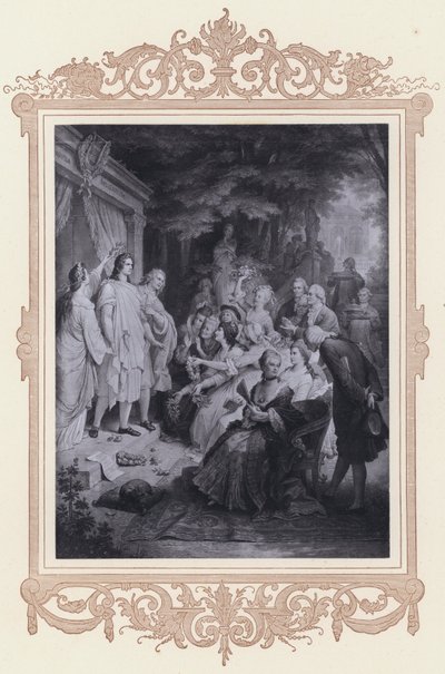 Goethe i Weimar (litho) af Wilhelm von (after) Kaulbach