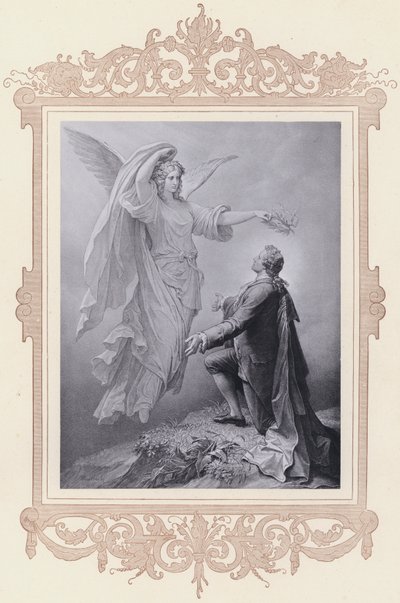 Goethes Muse, Zueignung (litho) af Wilhelm von (after) Kaulbach