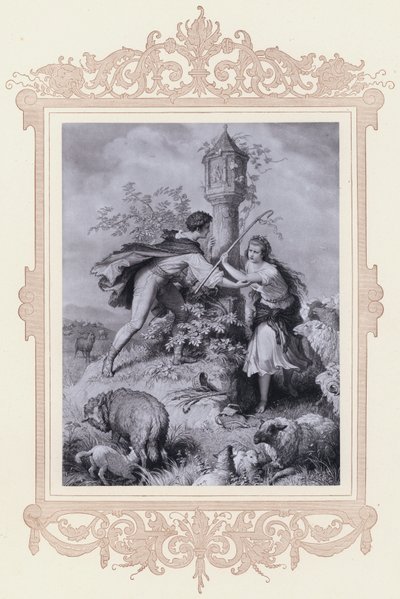 Haideroslein (litho) af Wilhelm von (after) Kaulbach
