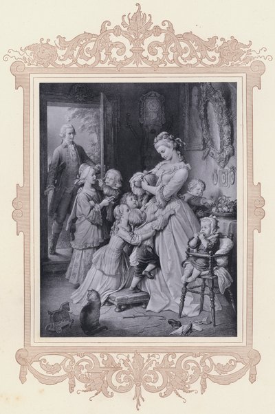 Lotte, Werthers Leiden (litho) af Wilhelm von (after) Kaulbach