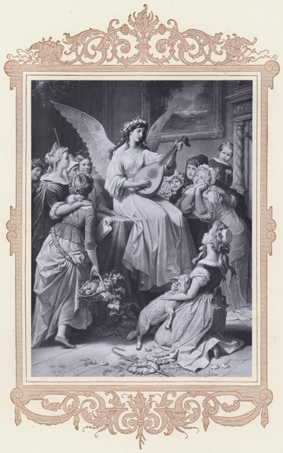 Mignon, Wilhelm Meister (litho) af Wilhelm von (after) Kaulbach