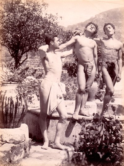 undersøgelse af mandlige nøgenbilleder, ca. 1900 af Baron Wilhelm von Gloeden