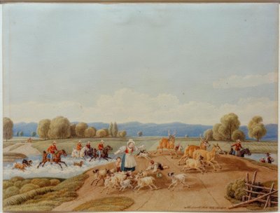 Hjortejagten af Wilhelm von Kobell