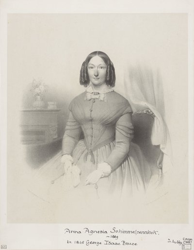 Portræt af Anna Agnesia Bruce-Schimmelpenninck af Wilhelmus Cornelis Chimaer van Oudendorp