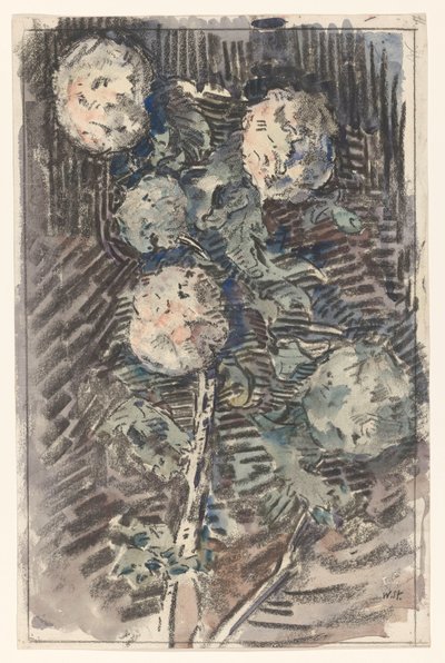 Gren med hvide blomster af Wilhelmus Johannes Steenhoff