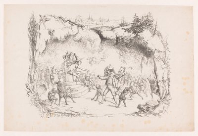 Gabriël grub i afgrunden straffet af nisser Art Album af W. P. Van Geldorp (serietitel) af Wilhelmus Petrus van Geldorp