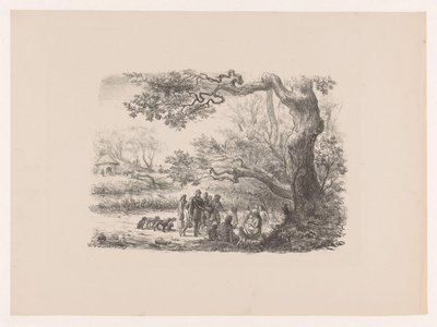 Vend tilbage fra jagt Vores forfædre til jagt kommer Art Album af W. P. Van Geldorp (serietitel) af Wilhelmus Petrus van Geldorp