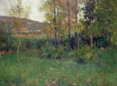 Forårslandskab, Giverny af Willard Leroy Metcalf