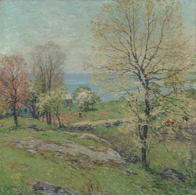 The Budding Oak, 1916. af Willard Leroy Metcalf