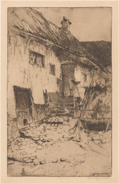 Gård af Willem Adrianus Grondhout (signed by artist)