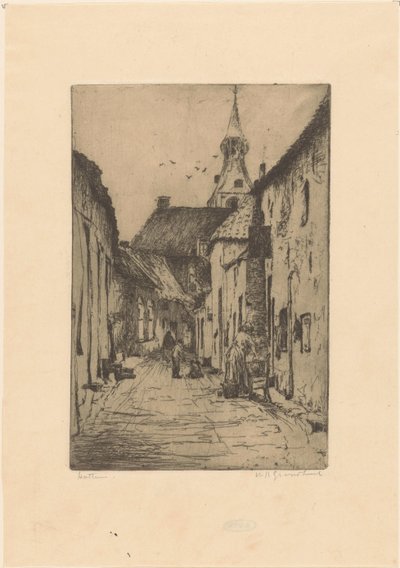 Hattem (original titel på objekt) af Willem Adrianus Grondhout (signed by artist)