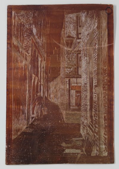 Gammel gade i Rijswijk eller Scheveningen af Willem Adrianus Grondhout (signed by artist)