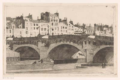 Pont Neuf (original titel på objekt) af Willem Adrianus Grondhout (signed by artist)