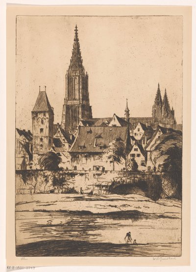 Ulm (original titel på objekt) af Willem Adrianus Grondhout (signed by artist)