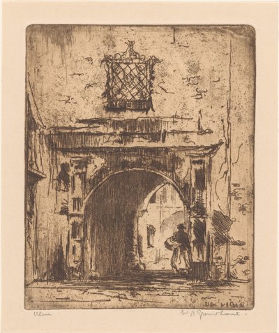 Ulm (original titel på objekt) af Willem Adrianus Grondhout (signed by artist)