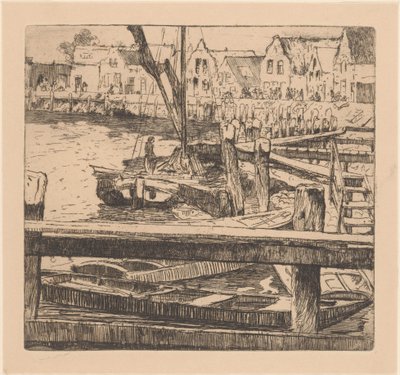 Volendam Havn af Willem Adrianus Grondhout