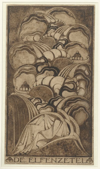 De Elfenzetel (original titel på objekt) af Willem Arondéus (signed by artist)