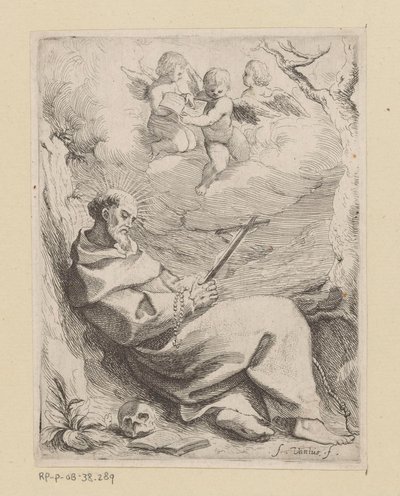 Sankt Frans af Assisi med krucifiks af Willem Basse (attributed to)