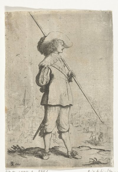 stående soldat af Willem Basse (attributed to)