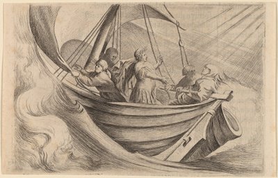 Cæsar krydser stormfulde hav af Willem Basse