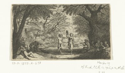 Festende satyrer og trænymfer af Willem Basse