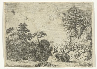 Fløjtespillende satyr af Willem Basse