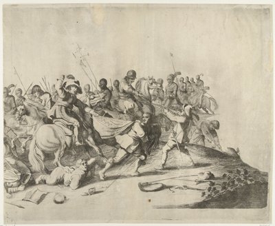 Kamp mellem ryttere og fodsoldater af Willem Basse
