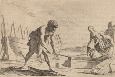 Ulysses på øen af gudinden Calypso, 1634. af Willem Basse