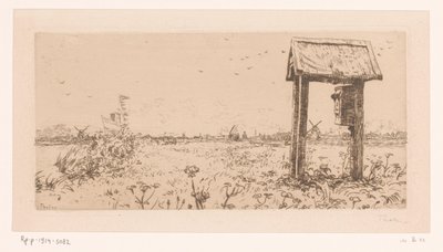 Græsgange på Kaag, med postkasse Letterbox, Kaag (original titel) af Willem Bastiaan Tholen (signed by artist)