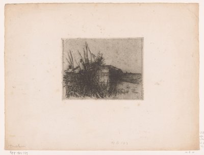 Bro over en grøft nær Giethoorn Højbro, Giethoorn (original titel) af Willem Bastiaan Tholen