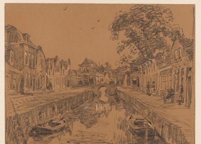 Kanal med gamle huse af Willem Bastiaan Tholen