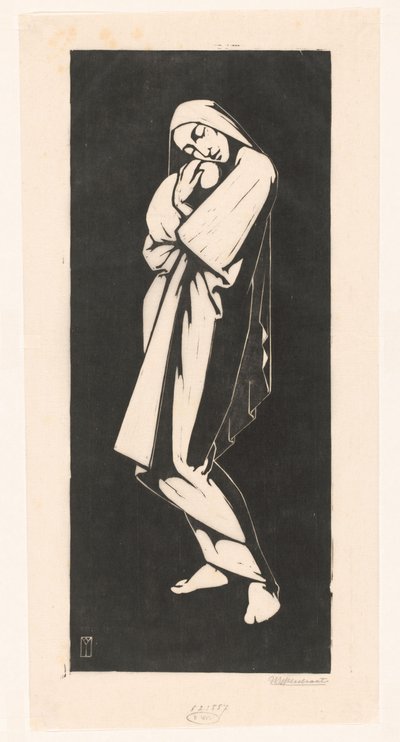 Kvinde med barn af Willem Bernardus IJzerdraat (signed by artist)