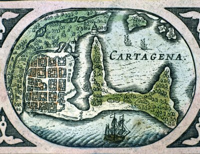 Cartagena i Colombia fra Atlas of W. Blaeu af Willem Blaeu