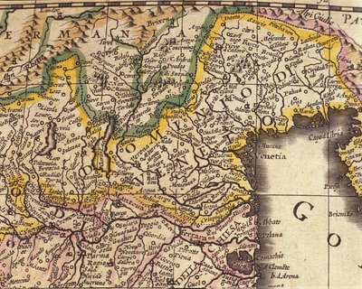 Kort over Veneto-regionen, Italien. Atlas af William Blaeu (1571 - 1638) af Willem Blaeu