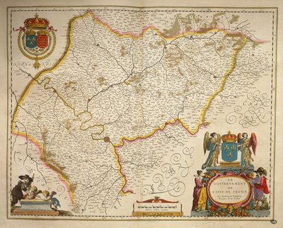 Ile-de-France, Isle of France fra The Theatre of the World af Willem Bleau, Amsterdam af Willem Blaeu
