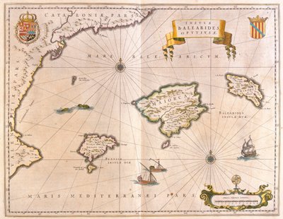 Mallorca, Menorca og Ibiza, herunder Cataloniens og Valencias kyster, i 