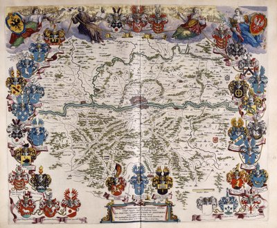 Kort over Tyskland, ca. 1644-1645 af Willem Blaeu