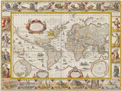 Nova totius terrarum orbis geographica ac hydrographica tabula af Willem Blaeu