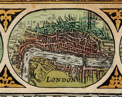 "" Repræsentation af London City "" Detalje af et verdenskort i "" The Theatre of the World "" af Willem Janszoon Blaeu (1571-1638) af Willem Blaeu