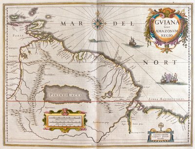 Orinoco-floden, Rio Amazzonas, Venezuela, det nordøstlige Brasilien, i 