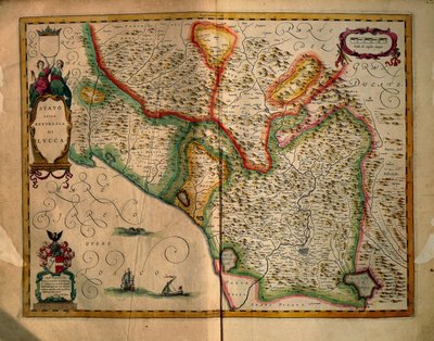 State of Lucca, Italien, fra Regionum Italiae af Willem Blaeu af Willem Blaeu