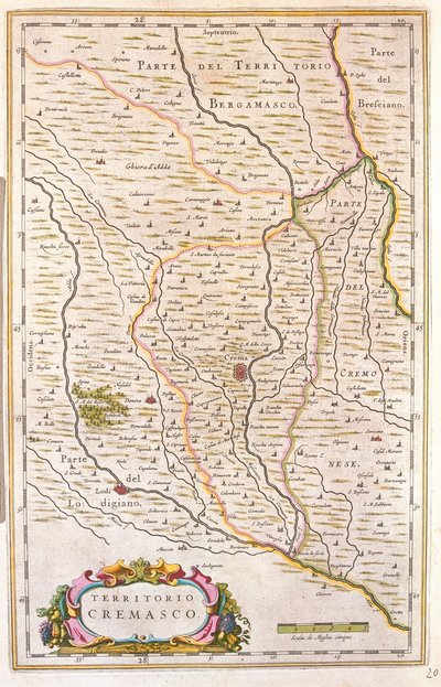 Territoriet i Crema, Italien, i 