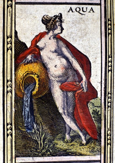 Vand, et af de fire grundstoffer, repræsenteret i W. Blaeu