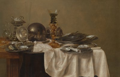 Stilleben med morgenmad af Willem Claesz. Heda