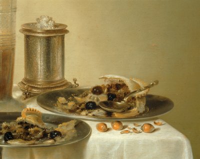Stilleben med sølvbægre - ... af Willem Claesz. Heda