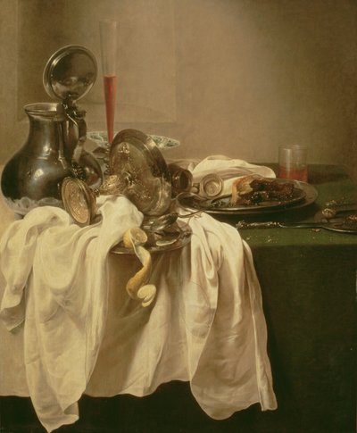 Stilleben (olie på lærred) af Willem Claesz. Heda